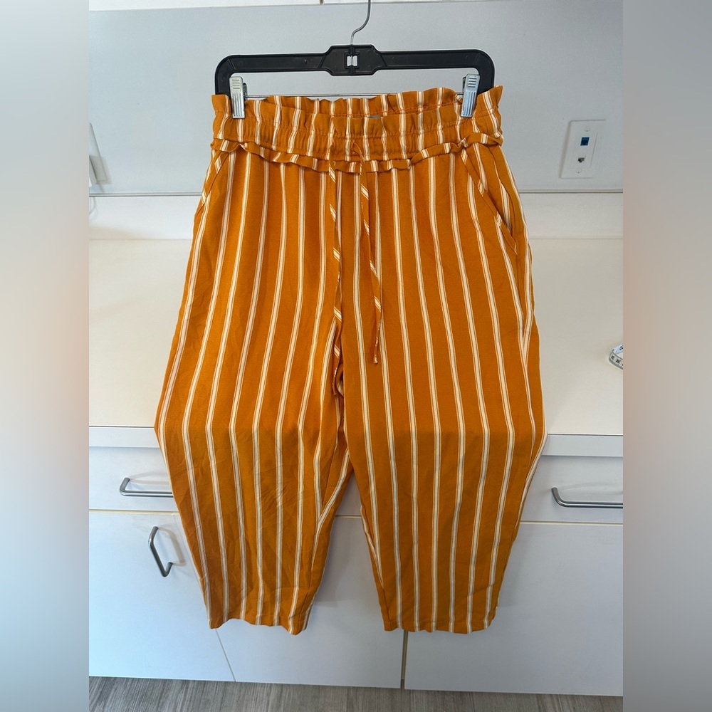 Orange and White Striped Pants made by Ci Sono